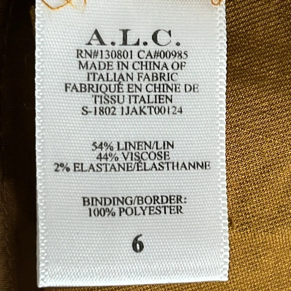 A.L.C. Bryce Belted Mini Skirt in Gold - Size 6 - Picture 6 of 7